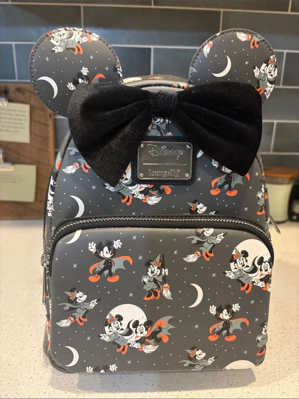 Loungefly Minnie & Mickey Halloween Vampire Mini Backpack NWT
